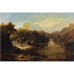 William Henry Mander Oil on canvas On the Llugwy