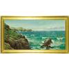 Image 4 : DAVID JAMES, oil on canvas, 25x50in., Sea Cliffs
