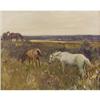 Image 1 : ALFRED MUNNINGS, oil on canvas, 16x20in., Horses