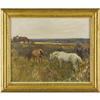 Image 4 : ALFRED MUNNINGS, oil on canvas, 16x20in., Horses