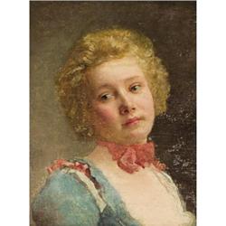 Manner of GUSTAVE JEAN JACQUET Portrait of a