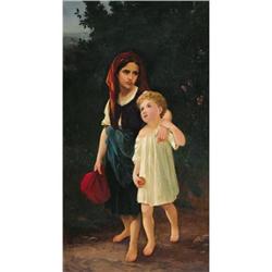 Emile Munier (French, 1810-1895) Mother and