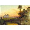 Image 1 : Carl Wuttke, Oil on cavas, The Pyramids at Dusk