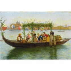 LUIGI PASTEGA (Italian, 1858-1927) A Festive Din PROPERTY OF MR. AND MRS. JEREMY HALBREICH