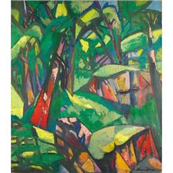 BRUNO KRAUSKOPF Jungle Interior Oil on canvas 37