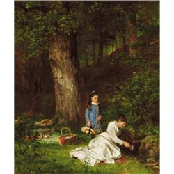 James Brad Sword, Oil on canvas, The Picnic