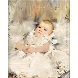 JAMES JEBUSA SHANNON Baby in a Ruffled Dress,