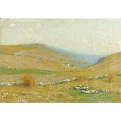 Bruce Crane, Golden Hills, Oil on canvas