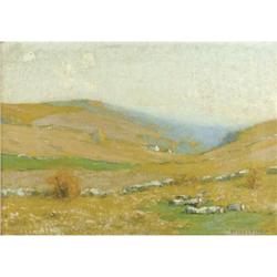 Bruce Crane, Golden Hills, Oil on canvas