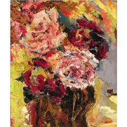 ARTHUR BEECHER CARLES Bouquet of Roses Oil on