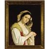 Image 3 : Juan Cordero, Oil on canvas, Portrait of a Woman