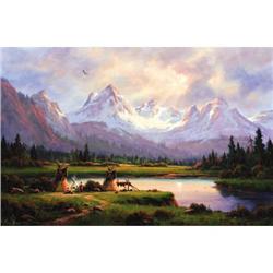 Heinie Hartwig, Oil on board, Jackson Hole....