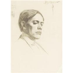 Bror Julius Olsson Nordfeldt, Charcoal, Portrait