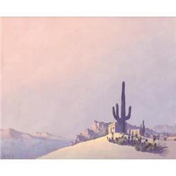 JACK VAN RYDER Desert Sunset Oil on panel 20 x