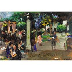 Randall Davey, Encaustic on masonite, Market...