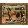 Image 4 : ROBERT WESLEY AMICK At the Stables Oil on canvas