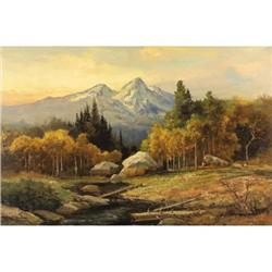 ROBERT WILLIAM WOOD Teton Sunset Oil on canvas