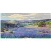 Image 1 : ROBERT WOOD Bluebonnets Oil on canvas 16 x 32