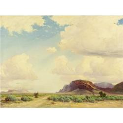 ROBERT WOOD Southwestern Landscape Oil on canvas