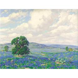 FRED DARGE Texas Bluebonnets Oil on canvas 24 x