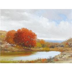 W.A. Slaughter, Untitled (Autumn Landscape), Oil