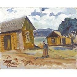 XAVIER GONZALES Home in the Country Oil on