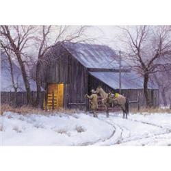 MARTIN GRELLE Back at the Barn Oil on canvas 20