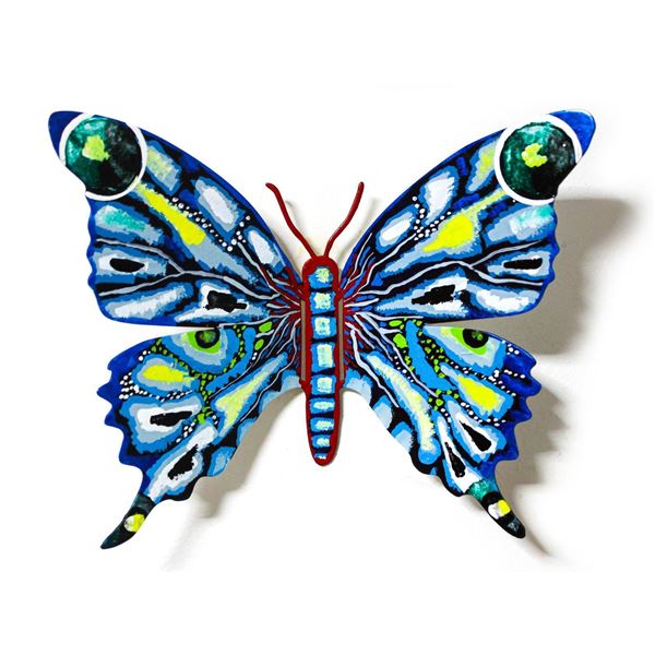 Patricia Govezensky- Original Painting on Cutout Steel "Butterfly CLXXI"