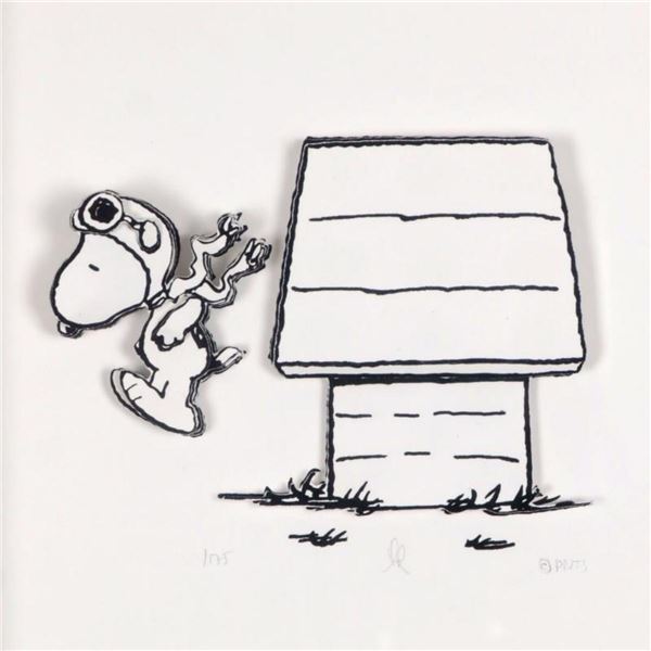 Peanuts, "Jump Right In" Hand Numbered Limited Edition 3D Decoupage with Certificate of Authenticity