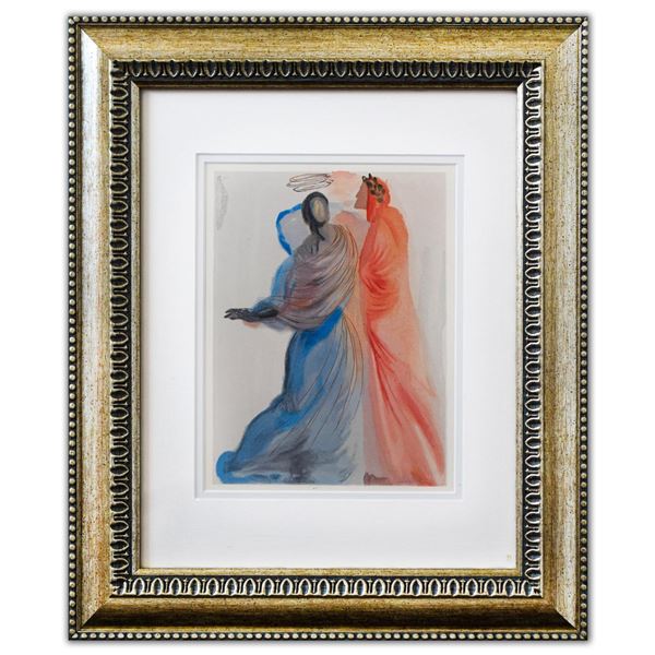 Salvador Dali- Original Color Woodcut on B.F.K. Rives Paper "Paradise 18"