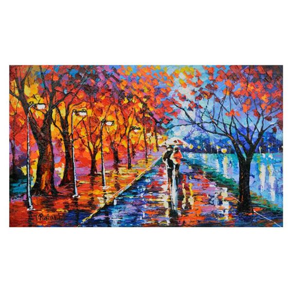 Yana Rafael, "Eiffel Dreams" Hand Signed Original Painting on Canvas with COA.