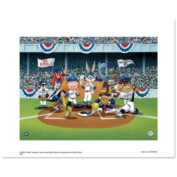 "Line Up At The Plate (Royals)" is a Limited Edition Giclee from Warner Brothers with Hologram Seal 