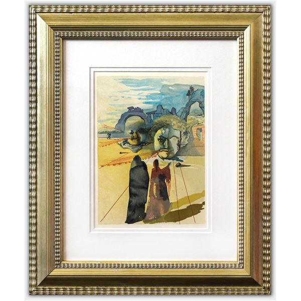 Salvador Dali- Original Color Woodcut on B.F.K. Rives Paper "purgatory 20"