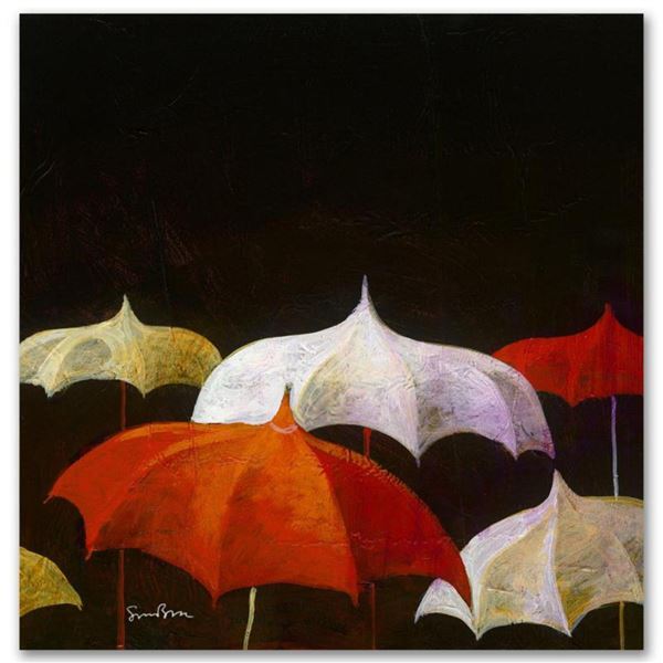 "Chit Chat" Limited Edition Giclee on Canvas by Simon Bull, Numbered and Signed. This piece comes Ga