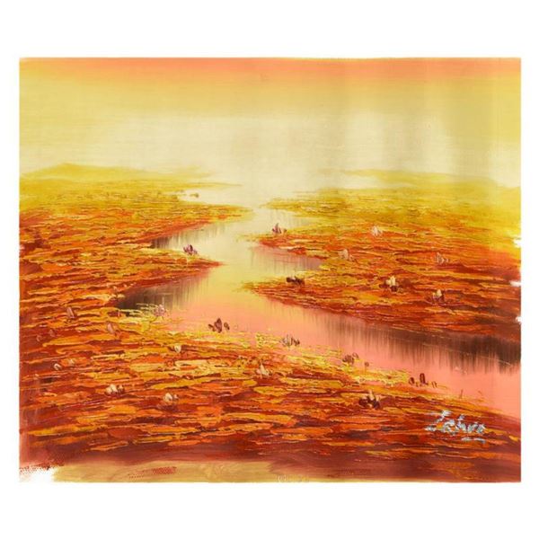 Zahra, Original Oil Painting (26" x 22") on Canvas, Hand Signed with Letter of Authenticity.