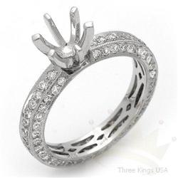 Jewelry Semi-mount 1.20 ctw Diamond Ring 14K Gold