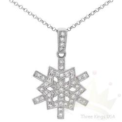 Jewelry .39 ctw Diamond Pendant 14K White Gold