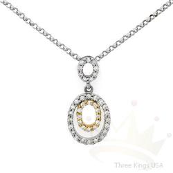 Certified .20 ctw Diamond Necklace 14K Two-tone Gold