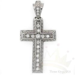 Fine Jewelry .60ct Diamond Cross Pendant 14K Gold