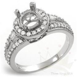 Semi-mount .47 ctw Diamond Ring 14K White Gold