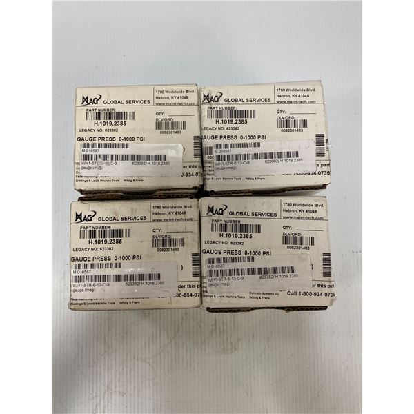 (4) Mag Global Services # H.1019.2385 Pressure Gauges