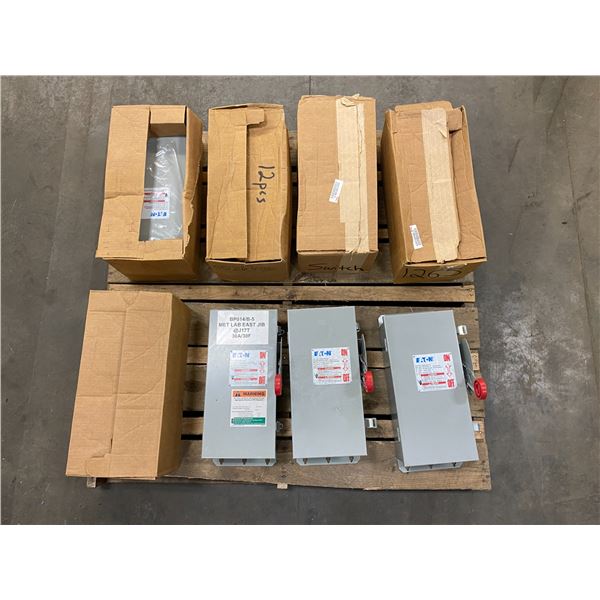 Lot Of (8) Eaton Breaker Boxes