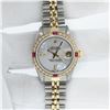 Image 3 : Rolex Ladies 2 Tone MOP & Sapphire Diamond Datejust Wriswatch With Rolex Box 26M