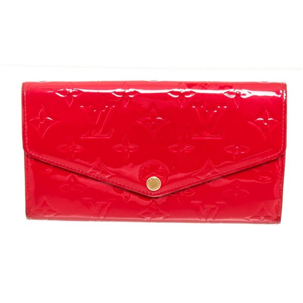 Louis Vuitton Pink Vernis Monogram Sarah Wallet NM