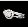 Image 1 : 0.74 ctw Diamond Ring - 14KT White Gold