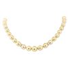 Image 1 : 0.80 ctw Diamond and South Sea Pearl Necklace - 14KT Yellow Gold
