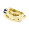 Image 3 : 1.04 ctw Blue Sapphire And Diamond Ring And Band - 14KT Yellow Gold