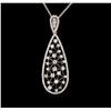 Image 1 : 14KT White Gold 1.72 ctw Diamond Pendant With Chain