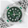 Image 1 : Rolex Ladies Stainless Steel Green Diamond & Emerald 26MM Datejust Wristwatch Wi