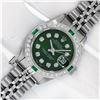 Image 2 : Rolex Ladies Stainless Steel Green Diamond & Emerald 26MM Datejust Wristwatch Wi